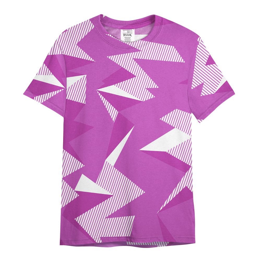 Shirt To Match Hyper Violet 4s - Geometric Camouflage Pattern All Over Print