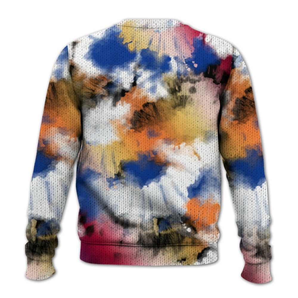 Knitted Sweater To Match Air Griffey Max Los Angeles 1s - Tie Dye FK Around Find Out