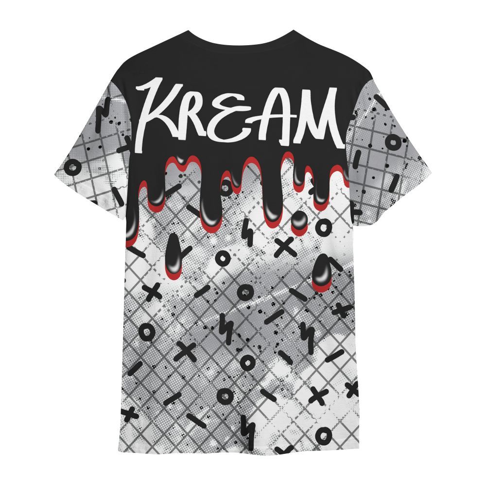 Shirt To Match White Cement 4s - Kream Kicks Rule Drip All Over Print