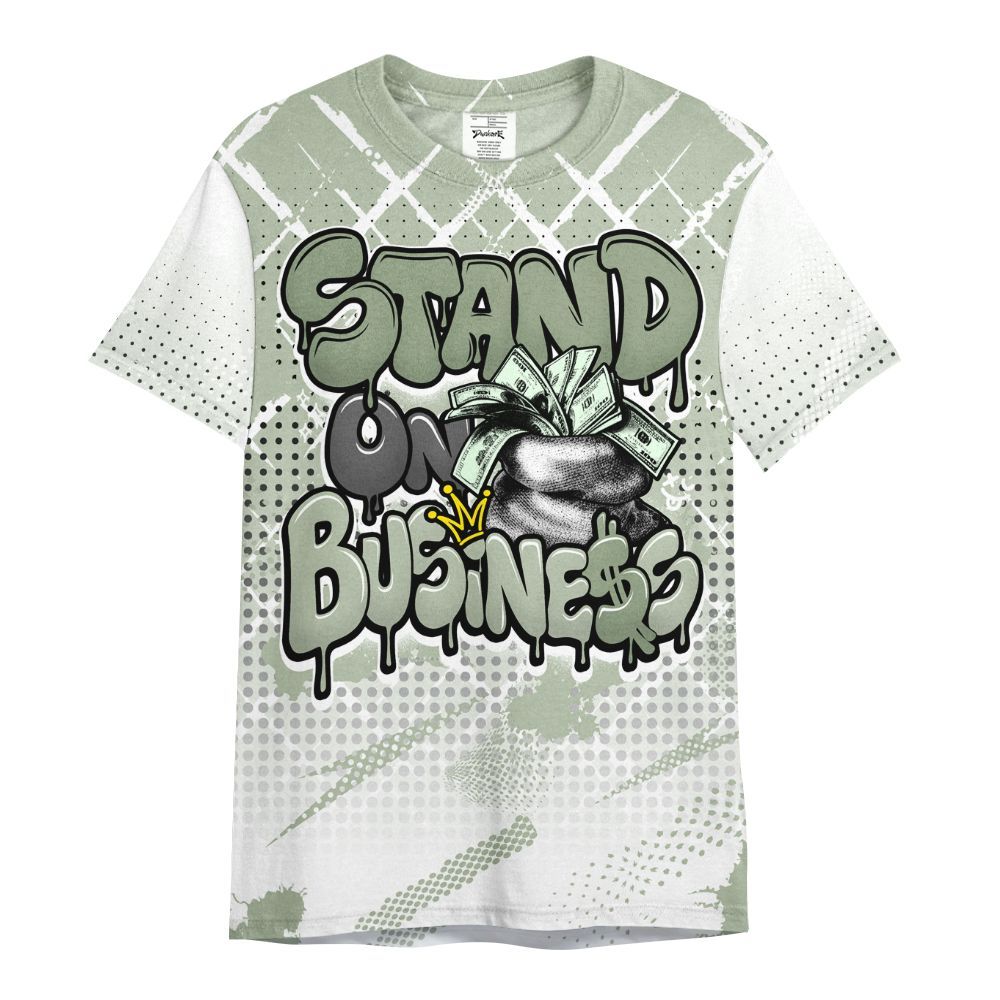 Shirt To Match Seafoam Sail 4s - Halftone Stand Business Dripping All Over Print
