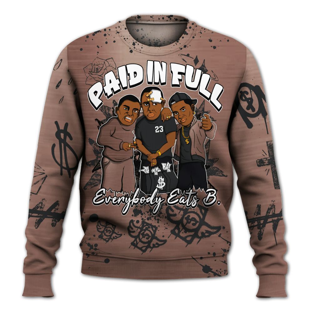Sweatshirt To Match KD 4 Christmas - Everybody Paid In Full Crayon All Over Print