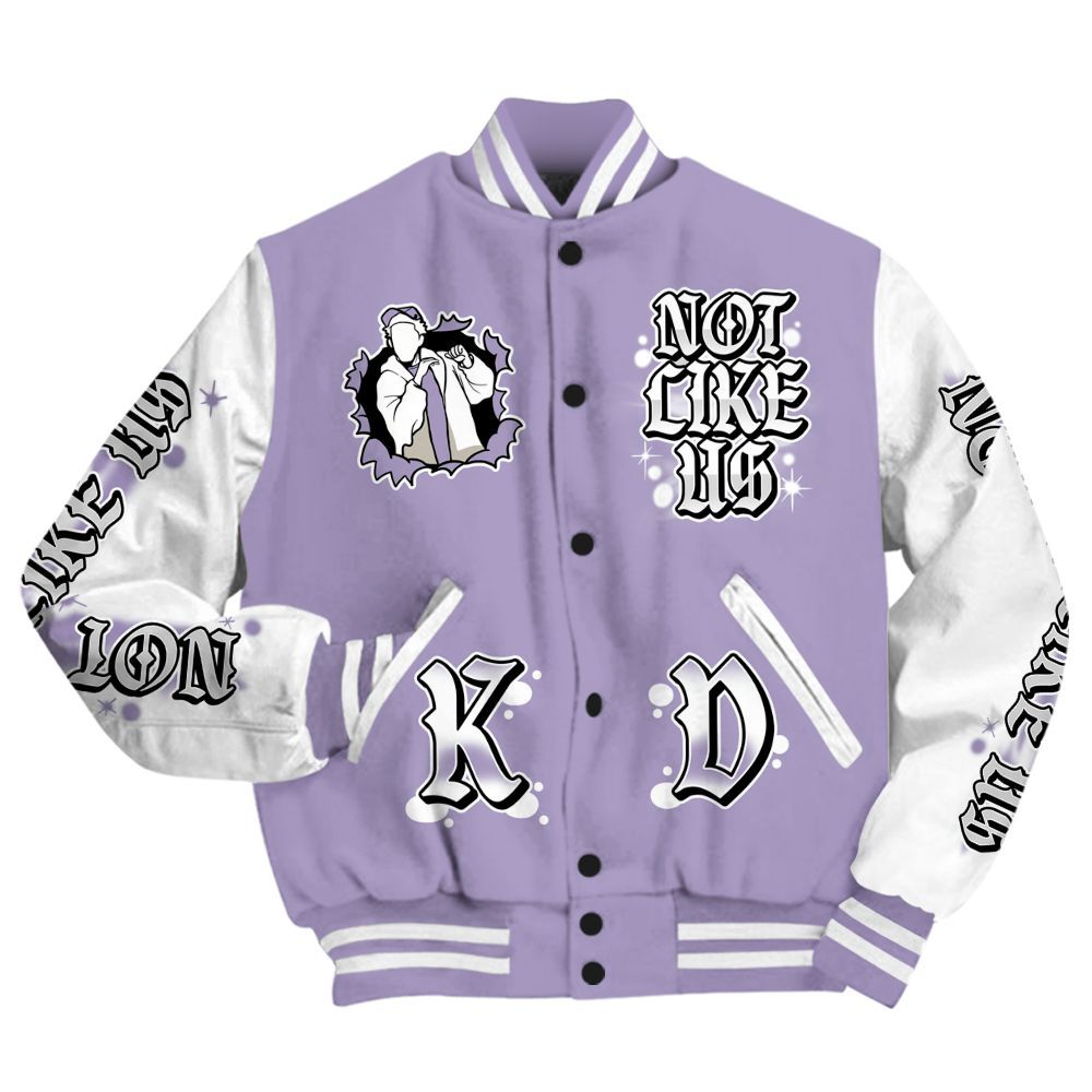 Varsity Jacket To Match Low Pure Violet 11s - None Like Us Graphic All Over Print