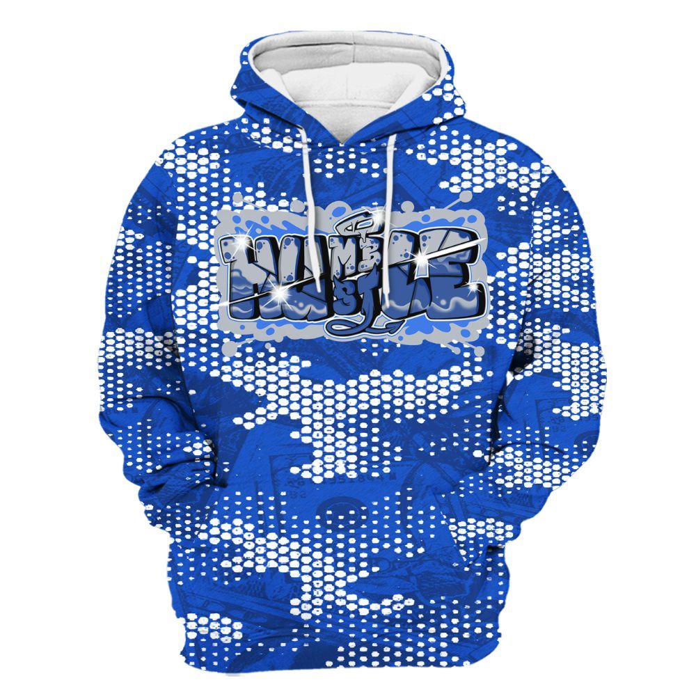 Hoodie To Match Air Foamposite One Royal - Humbled Hustles Graphic Banknotes All Over Print