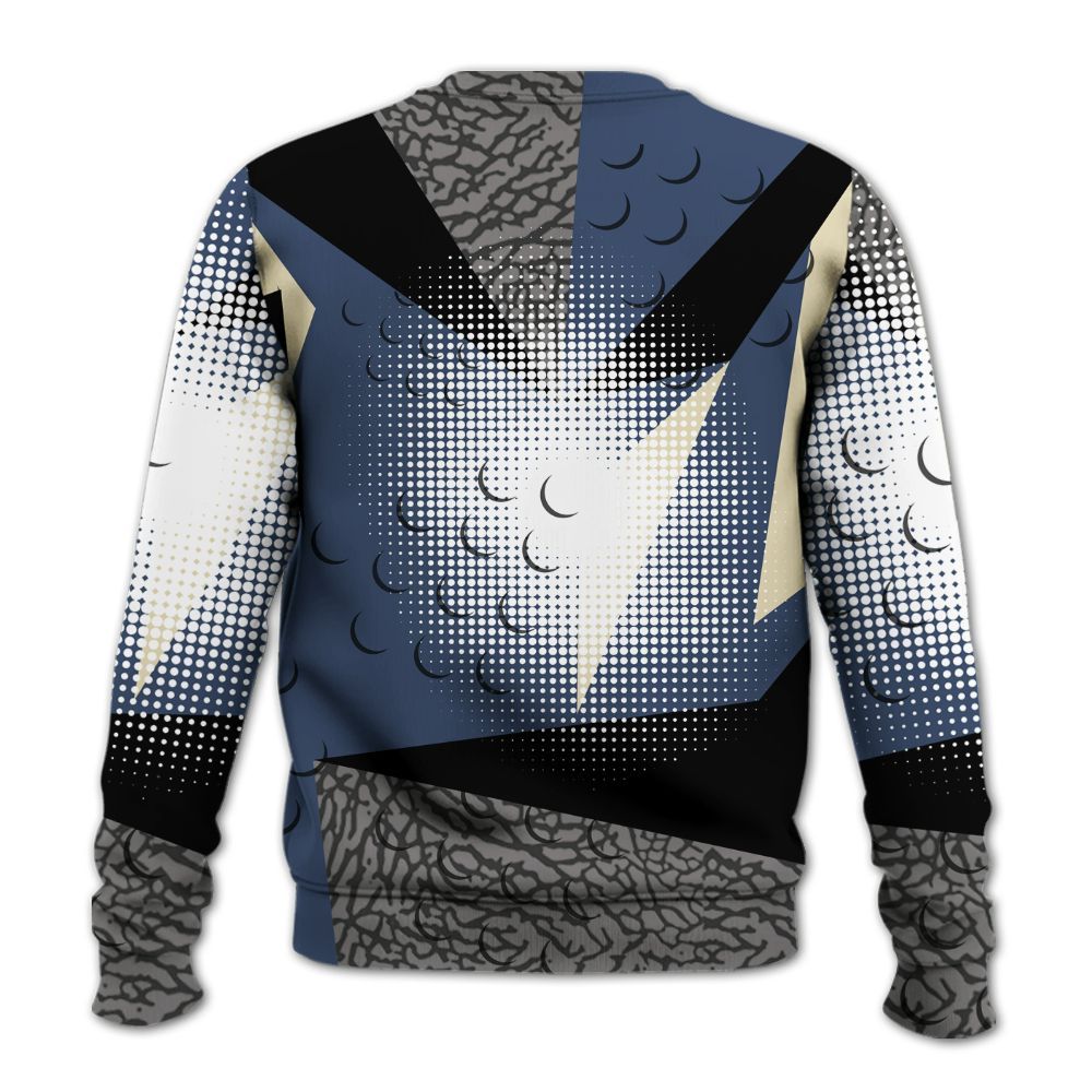 Sweatshirt To Match Diffused Blue 3s - Poly Custom Name Number 23 5s All Over Print