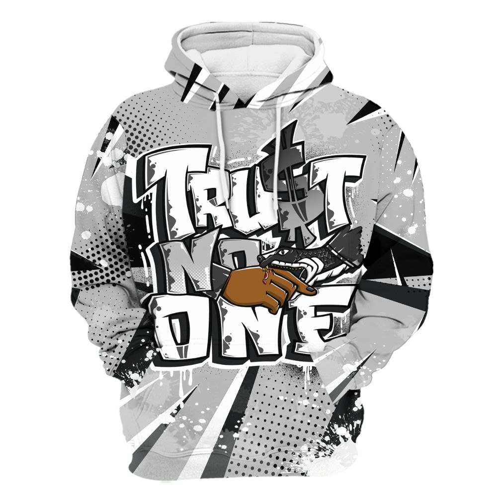 Hoodie To Match Low 85 Metallic Black 1s - Poly Trust No One Dripping All Over Print