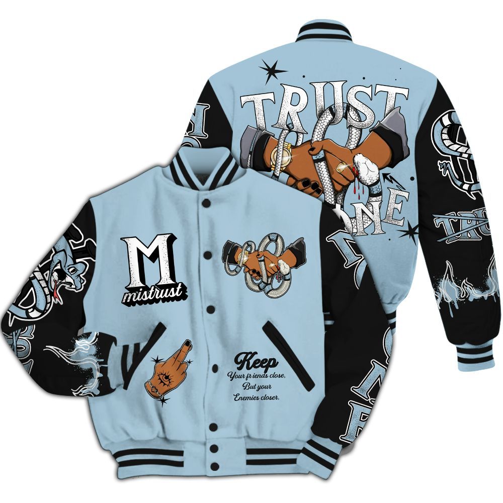 Varsity Jacket To Match Chambray 7s - Trust No One Snake-Bite Street Style All Over Print