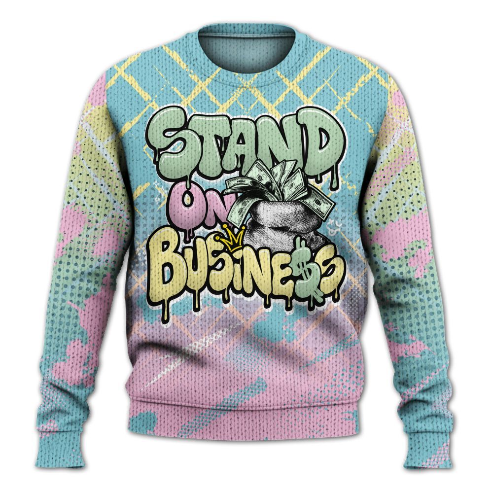 Knitted Sweater To Match SB Dunk Low Visty - Halftone Stand Business Dripping