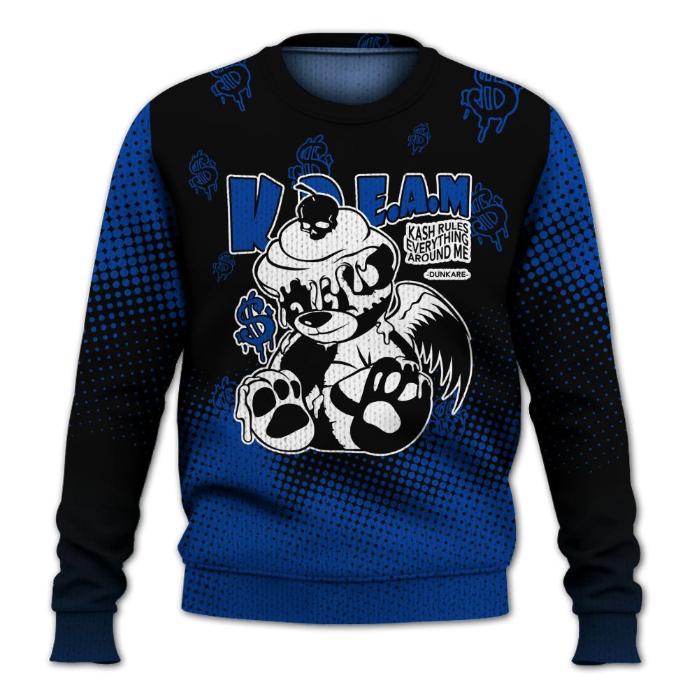 Knitted Sweater To Match Hyper Royal 12s - Loot Bear Unique Drip
