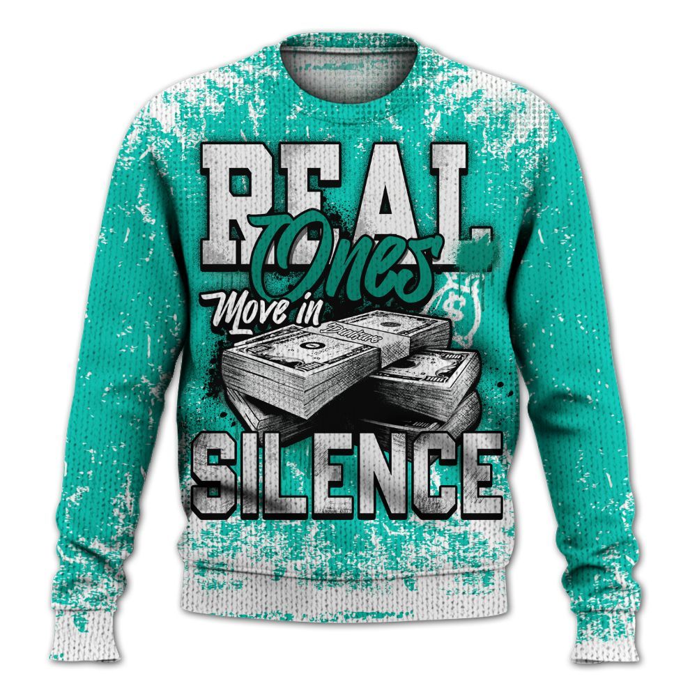 Knitted Sweater To Match Dunk Low Clear Jade - Move In Silence Money Street Retro