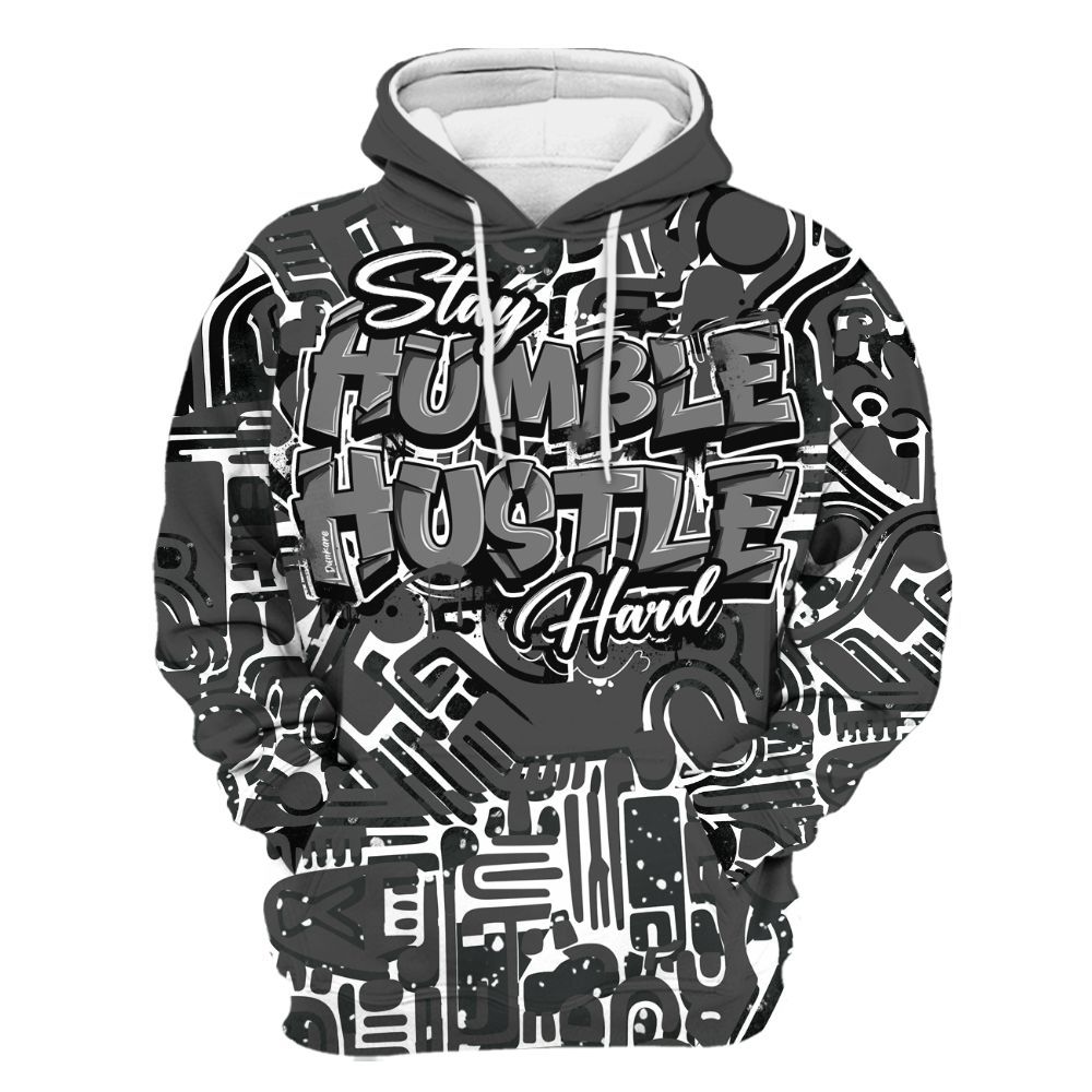 Hoodie To Match Fear 4s - Humble Hustle Doodle Retro All Over Print