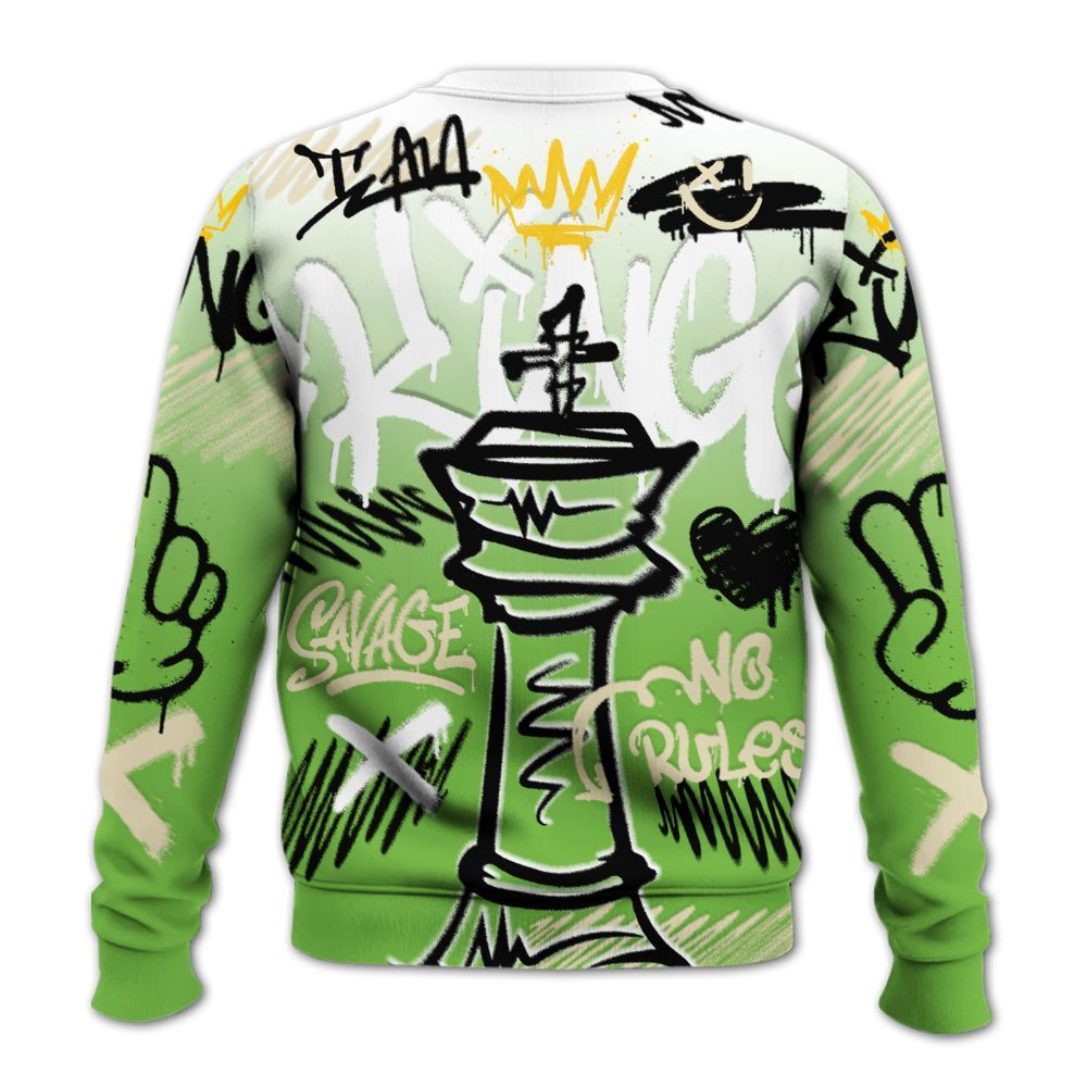Sweatshirt To Match Air Max Waffle SP Action Green - Street King Chess Streetwear All Over Print