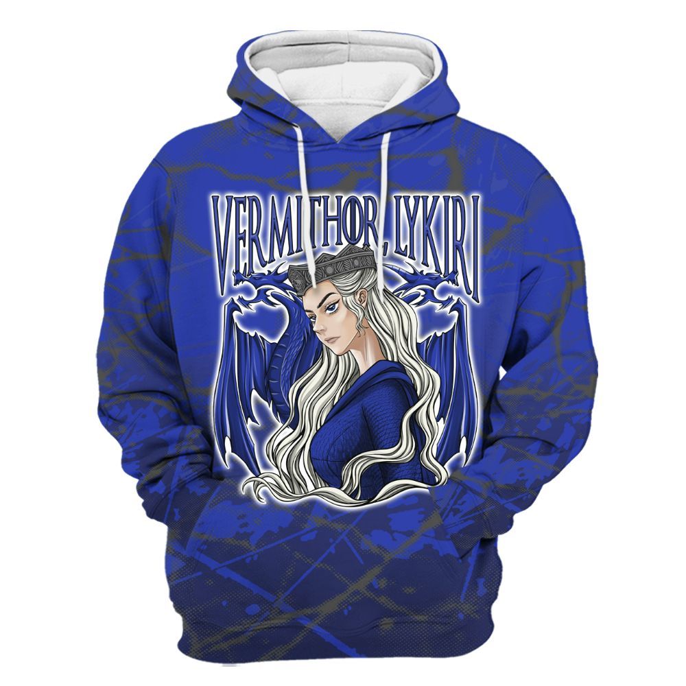 Hoodie To Match Air Max Plus Black Racer Blue - Dragon's Mom! Profound All Over Print