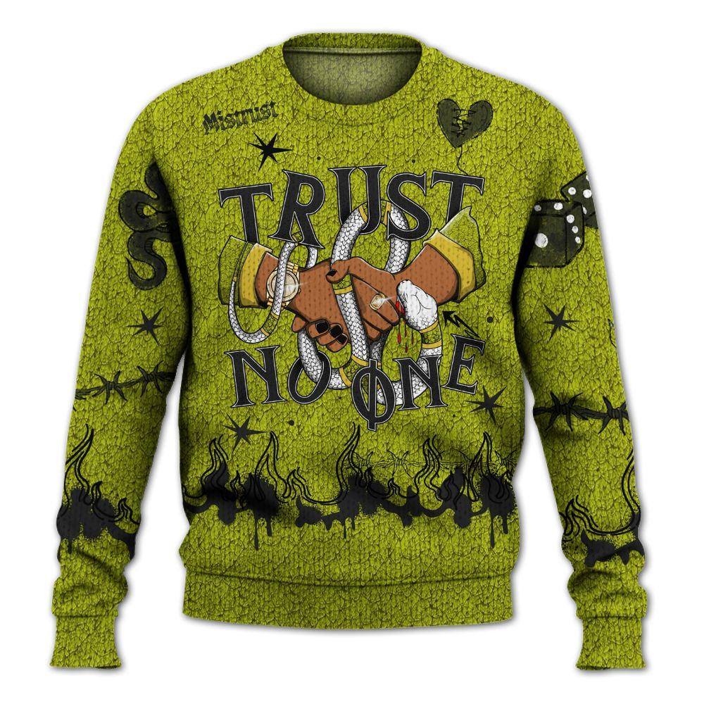 Knitted Sweater To Match Dunk Low QS Halloween Skull - Trust No One Snake-Bite Doodle Crayon