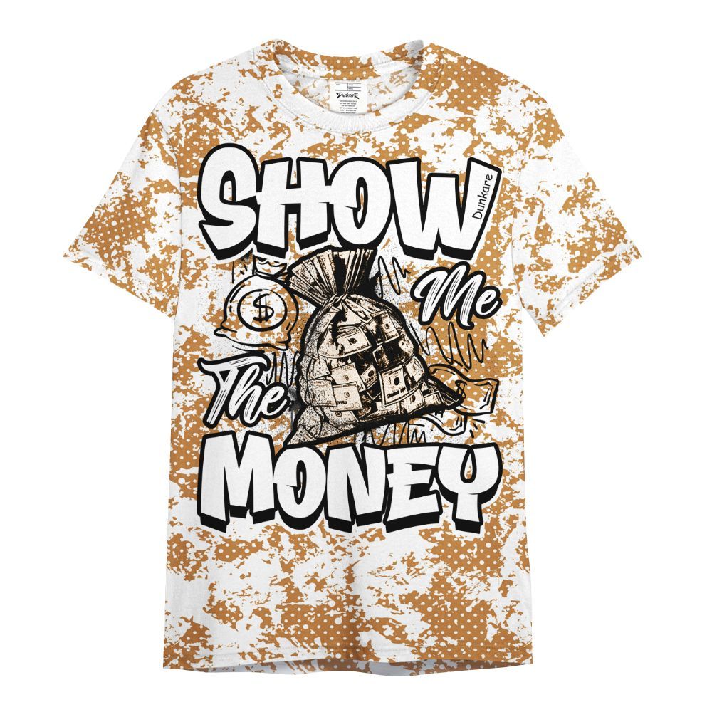 Shirt To Match Dunk Low Nature Wheat Suede - Show Me The Money Retro All Over Print
