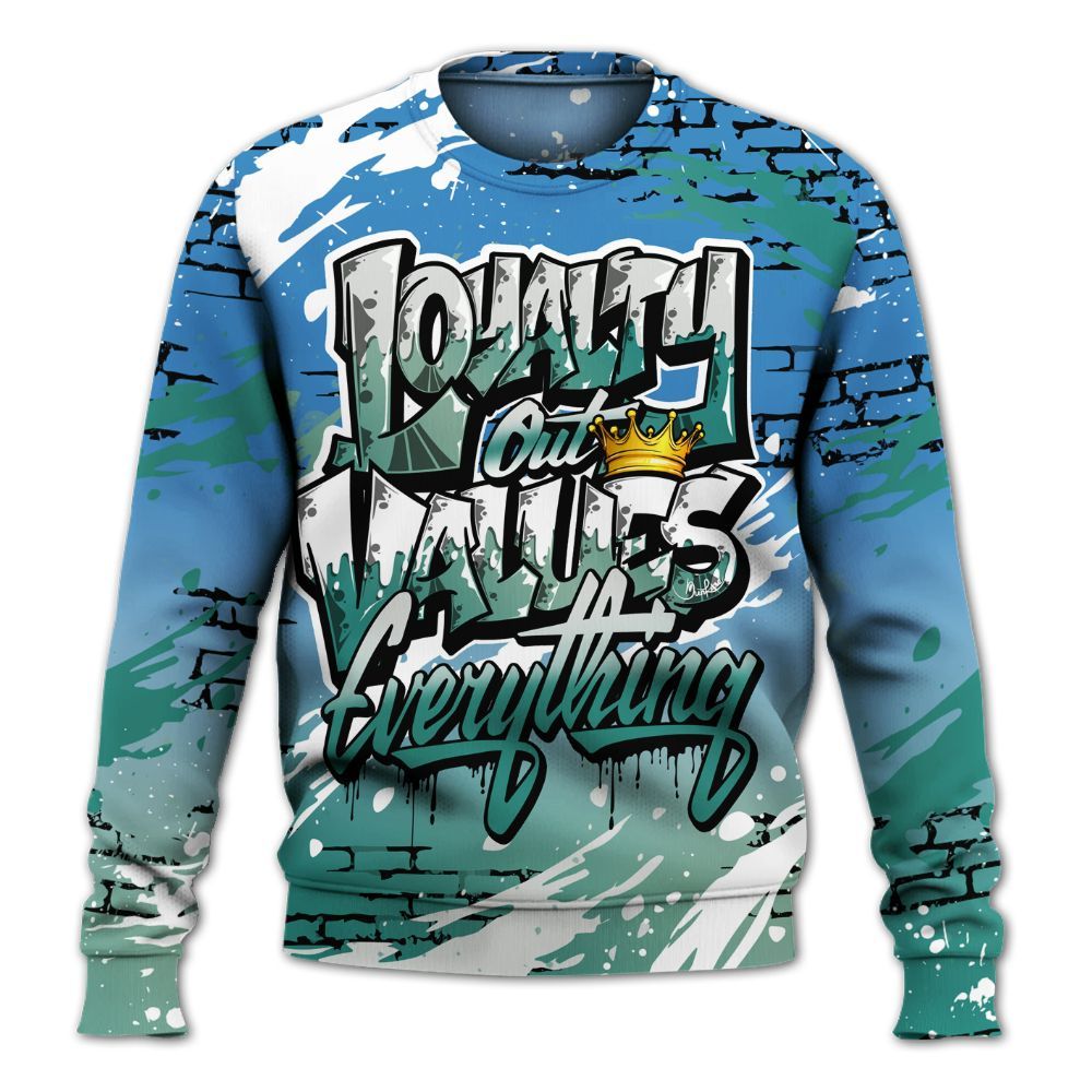 Sweatshirt To Match Low Carolina 17s - Values Of Loyalty Drip All Over Print