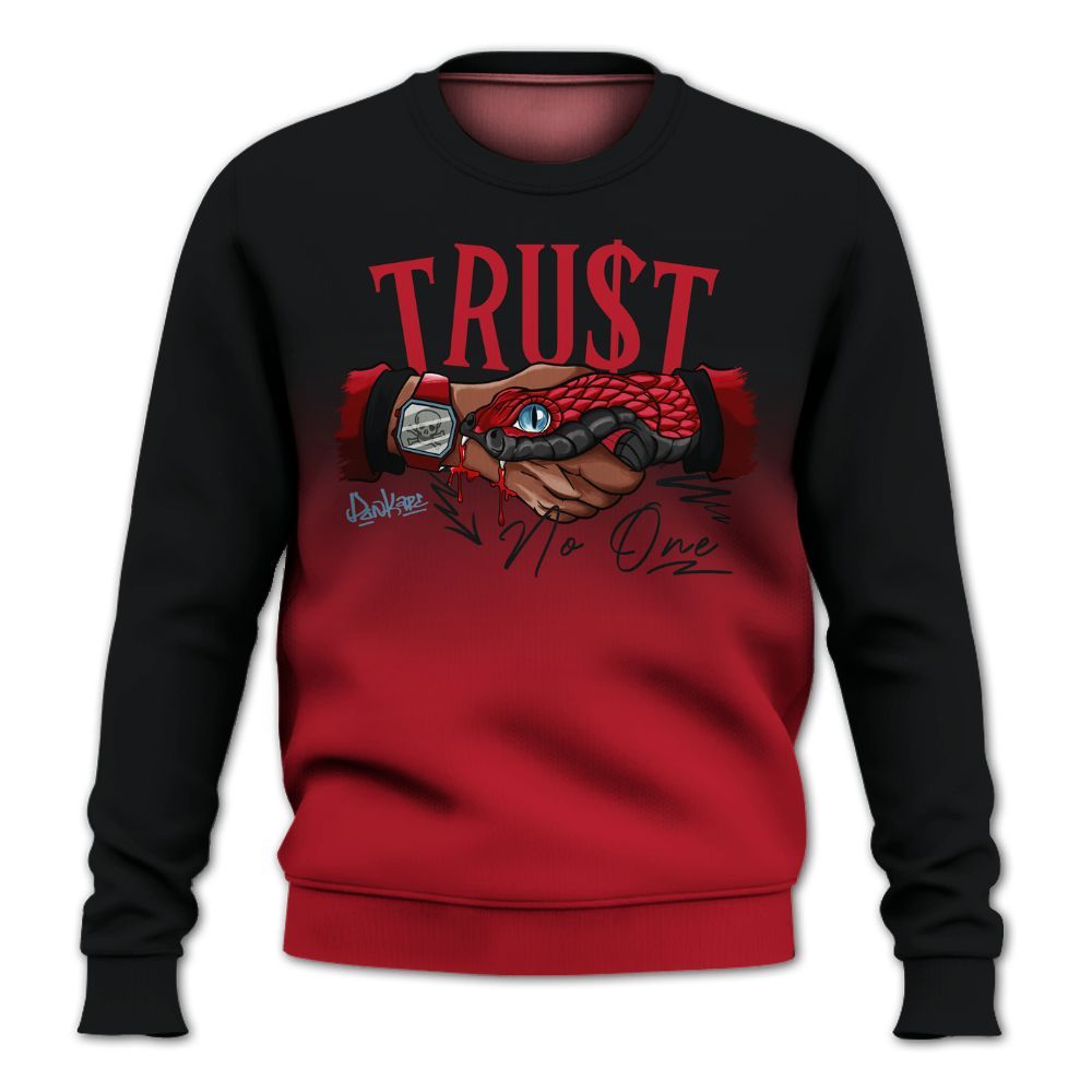 Sweatshirt To Match Retro Raging Bull 5s - Snake Trust No One Drip All Over Print