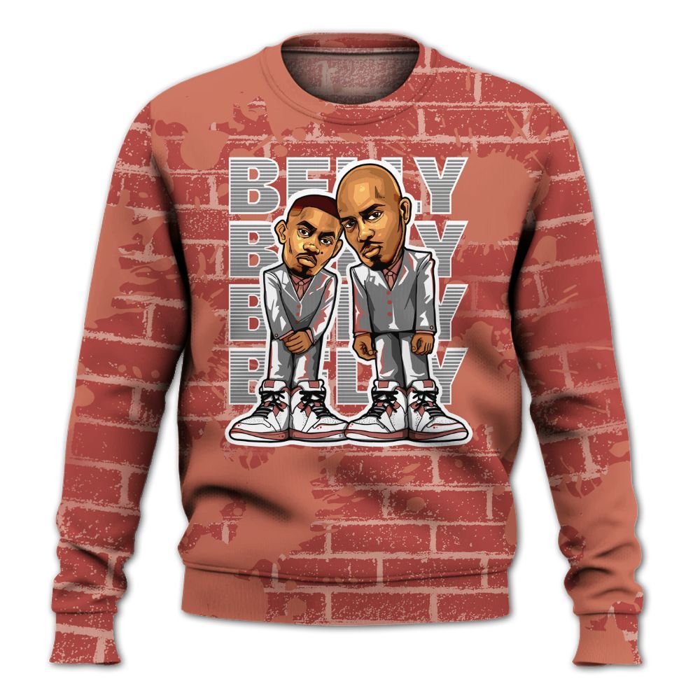 Sweatshirt To Match Dune Red 13s - Belly Sneakers Graphic Halloween All Over Print