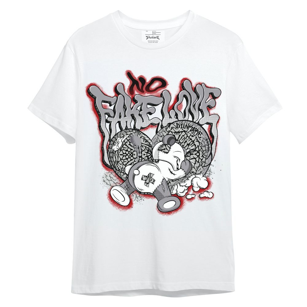 Shirt To Match Cement Grey 3s - No Fake Love Unisex Shirt