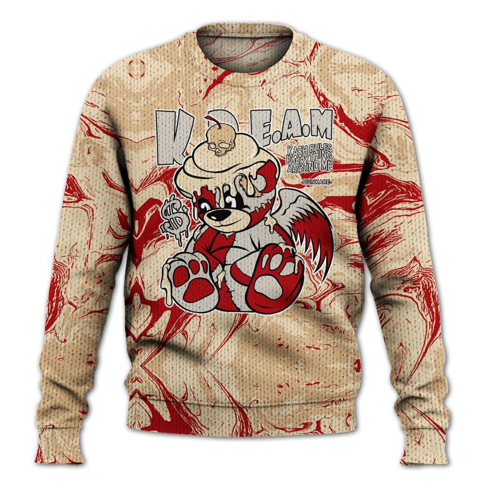 Knitted Sweater To Match Dunk Low Strawberry Waffle - Loot Bear Liquid