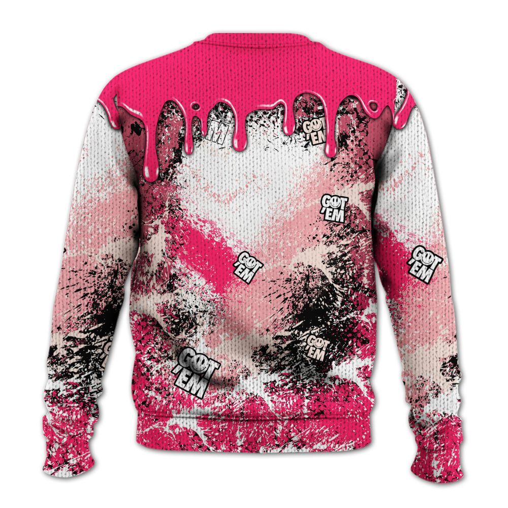 Sweater To Match A'One Hyper Pink Shirt, Dripping 23 Drip Graphic