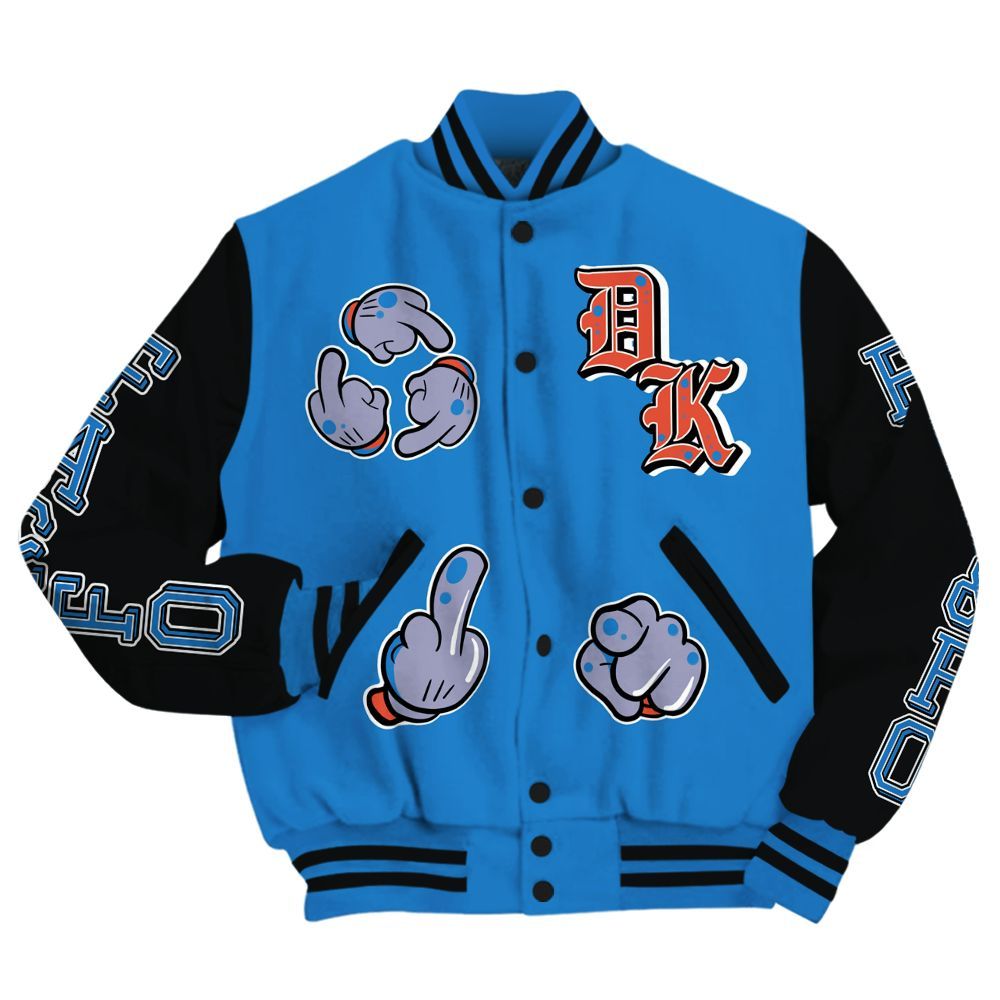 Varsity Jacket To Match Hi-Res Blue 700s - F Around Find Out Graphic All Over Print