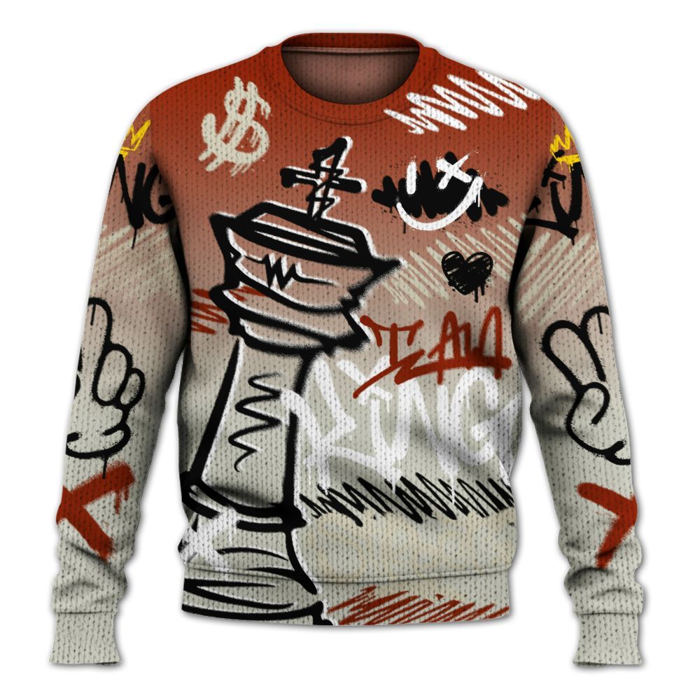 Knitted Sweater To Match El Grito 5s - Street King Chess Streetwear