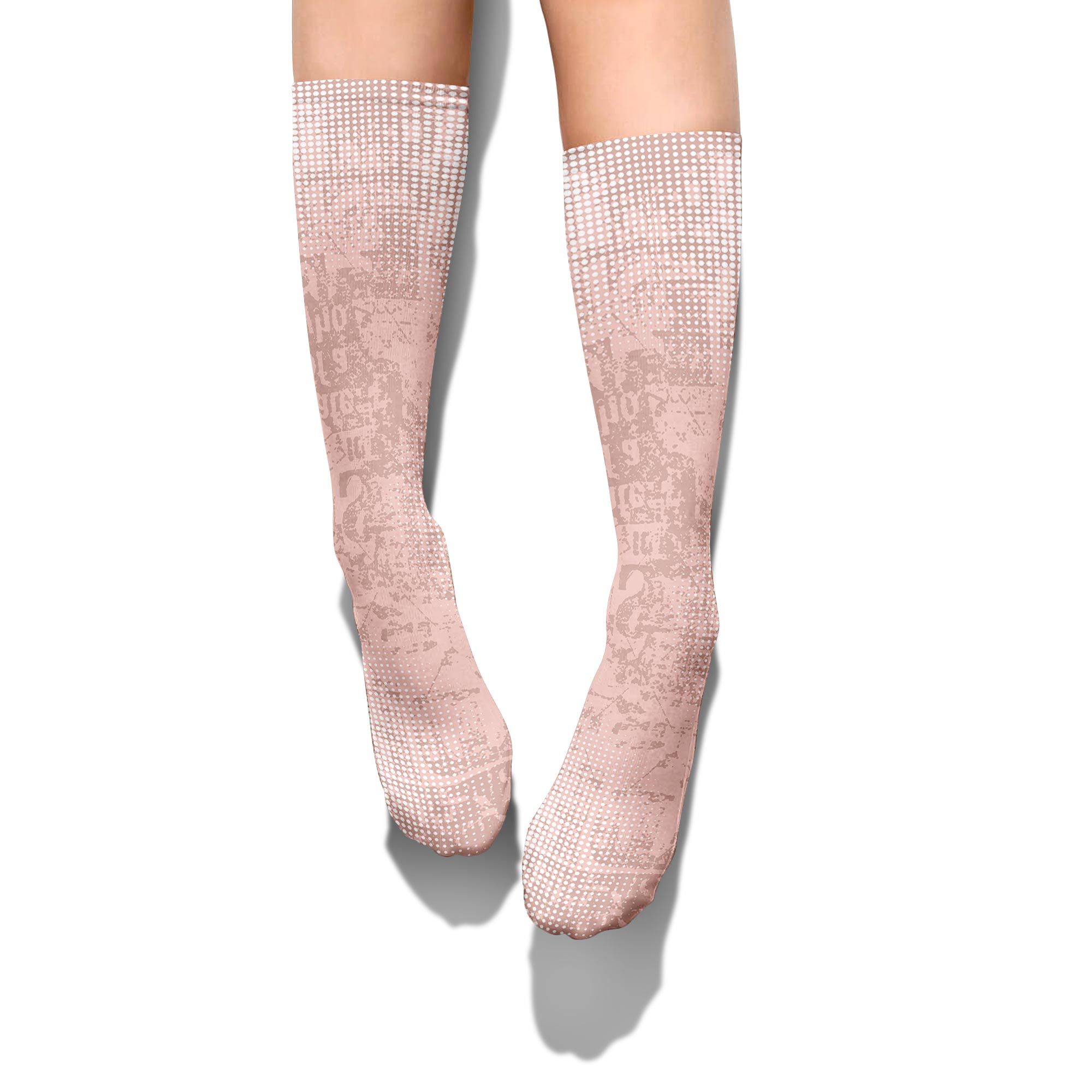 Sock To Match Low Legend Pink 11s - Glitch Text Graphic Unisex