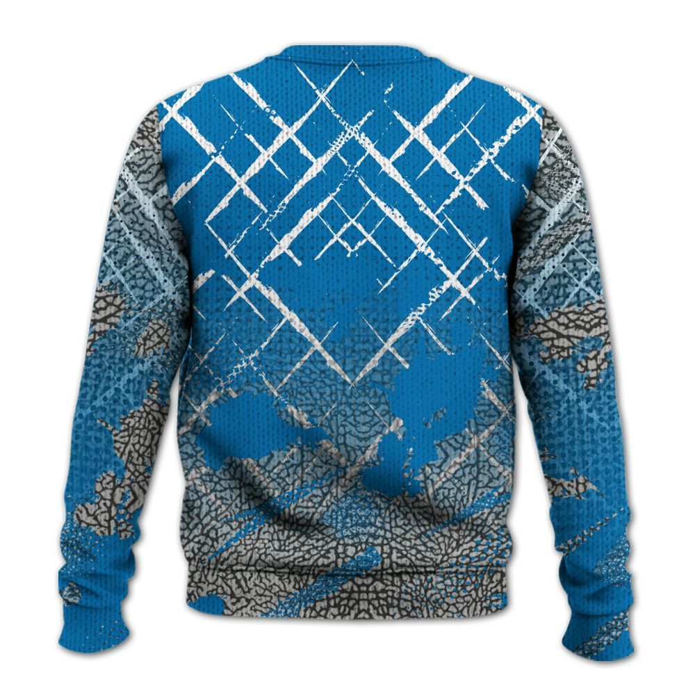 Knitted Sweater To Match Wizards 3s - Halftone Stand Business Dripping