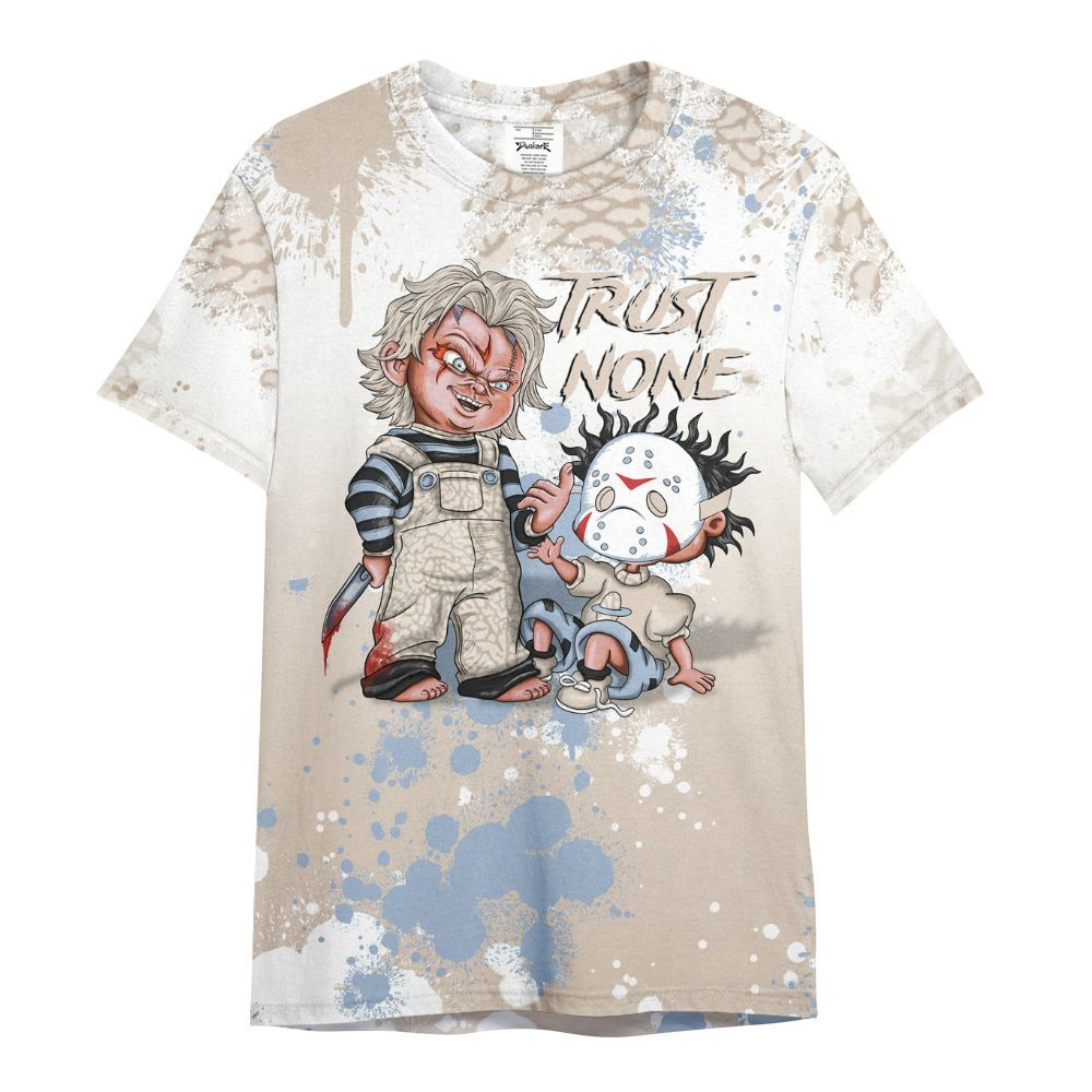 Shirt To Match Desert Sand 3s - Trust No One Scary All Over Print