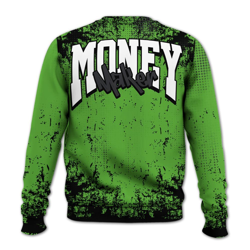 Sweatshirt To Match Retro Green Bean 5s - Move In Silence Money Street Retro All Over Print