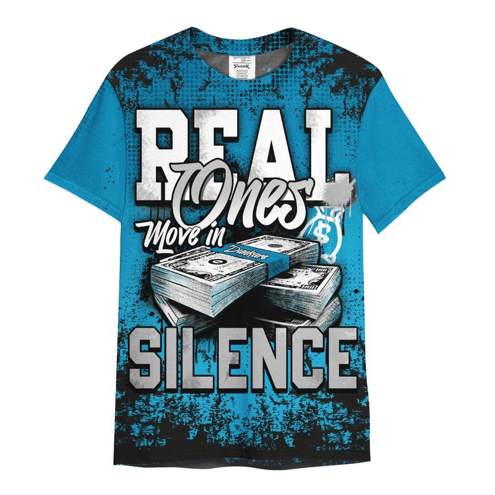 Shirt To Match Black University Blue 2026 14s - Move In Silence Money Street Retro All Over Print