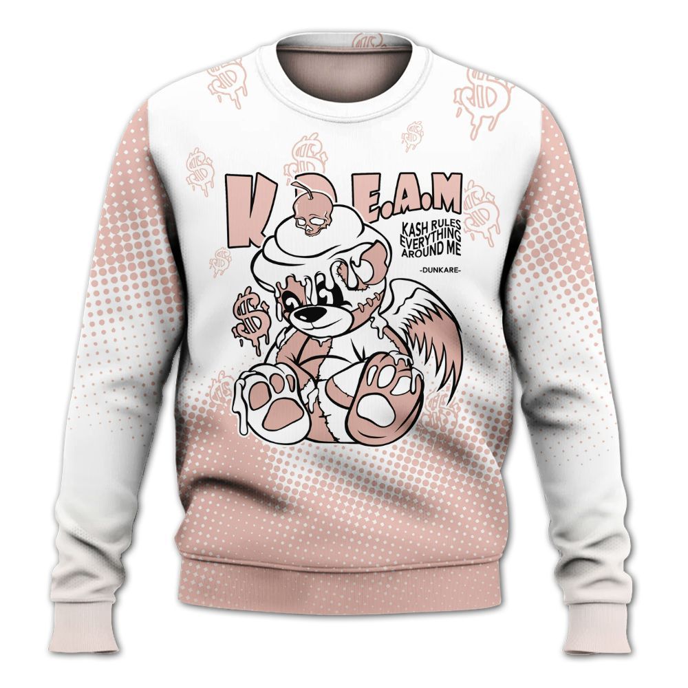 Sweatshirt To Match Dunk Low Pink Velvet - Loot Bear Unique Drip All Over Print