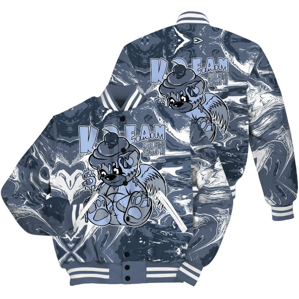 Varsity Jacket To Match Low Diffused Blue 11s Shirt - Loot Bear Liquid All Over Print
