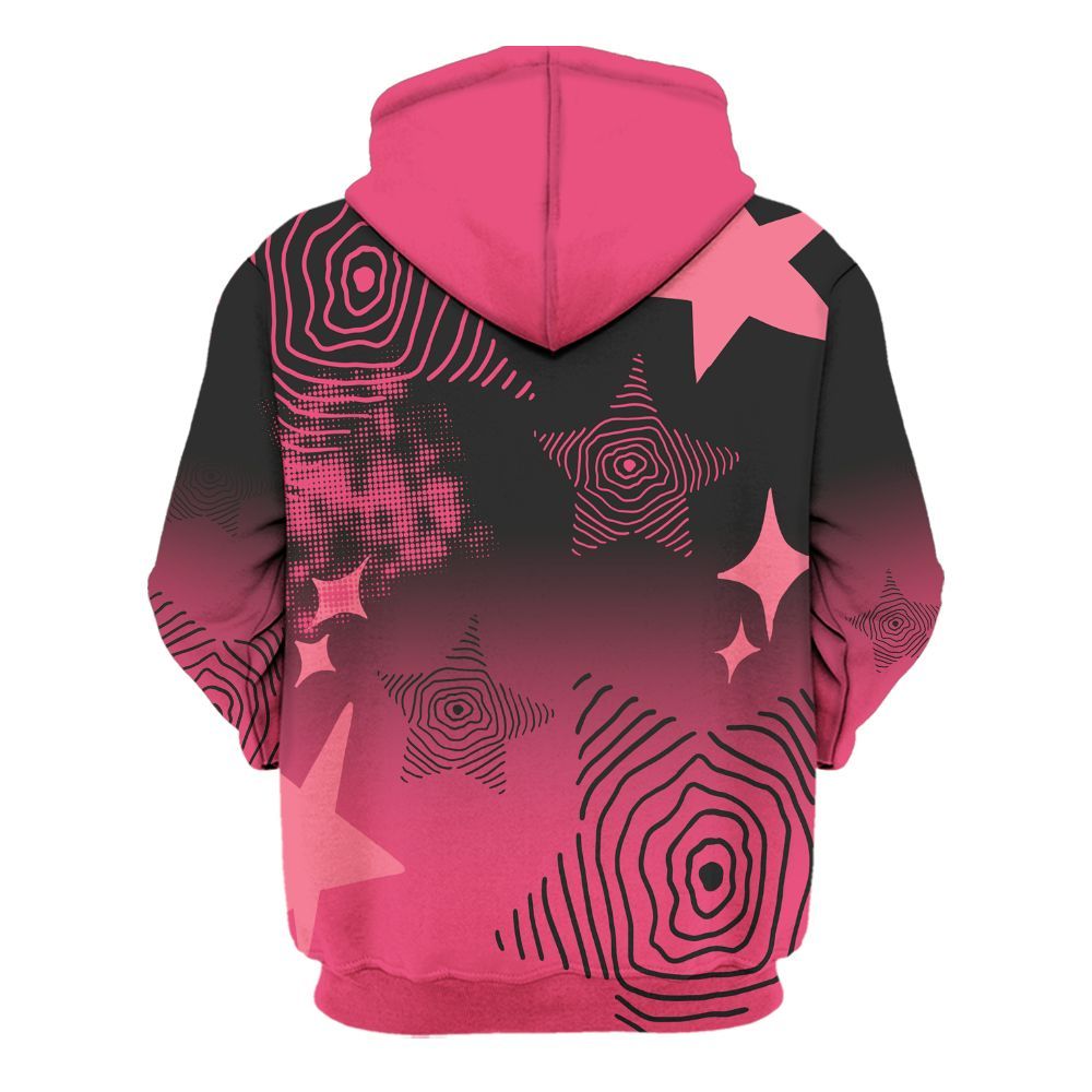 Hoodie To Match A'One Hyper Pink - Sneakerz Girlz Unique Starz All Over Print