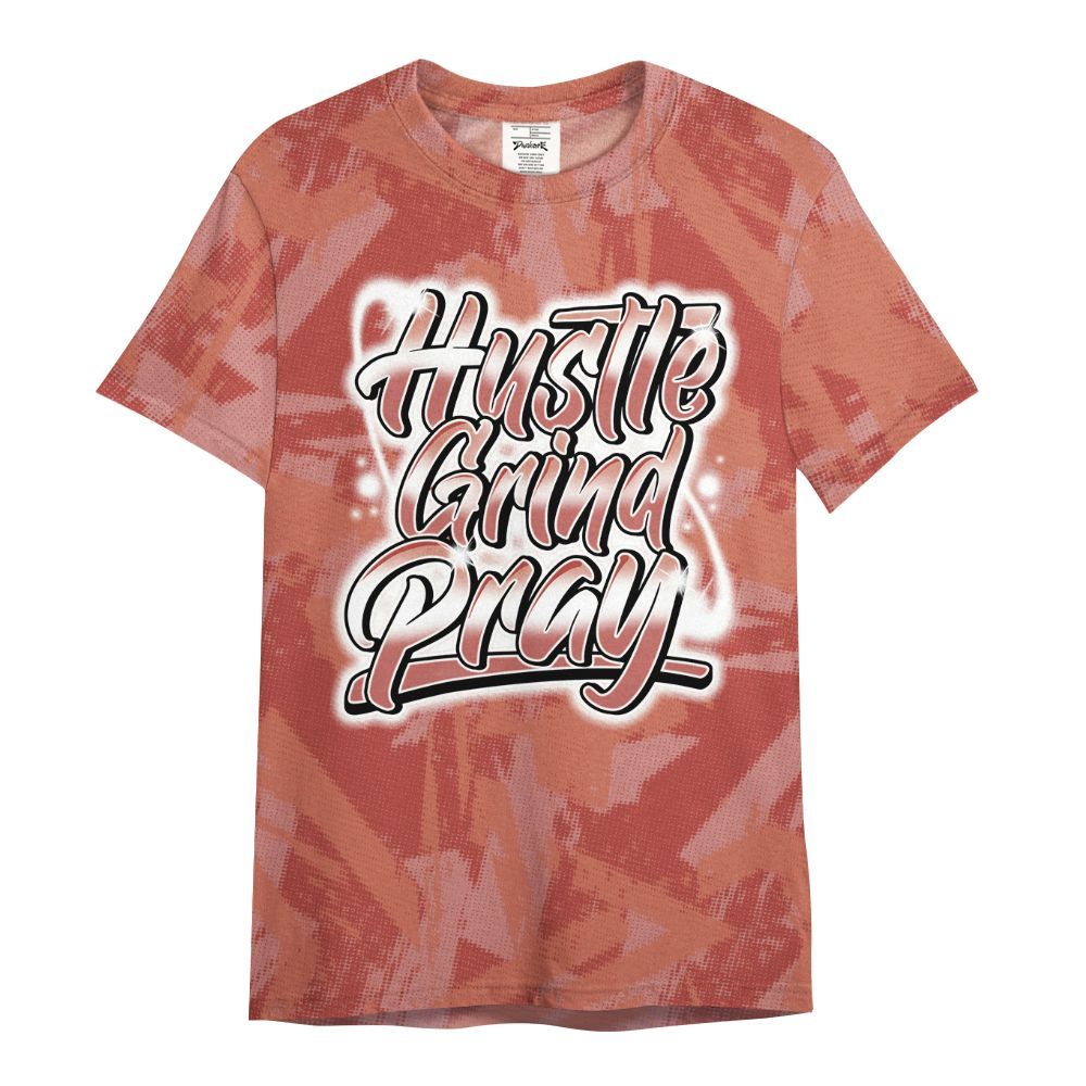 Shirt To Match Dune Red 13s - Hustles And Prayer Graphic Halftone All Over Print