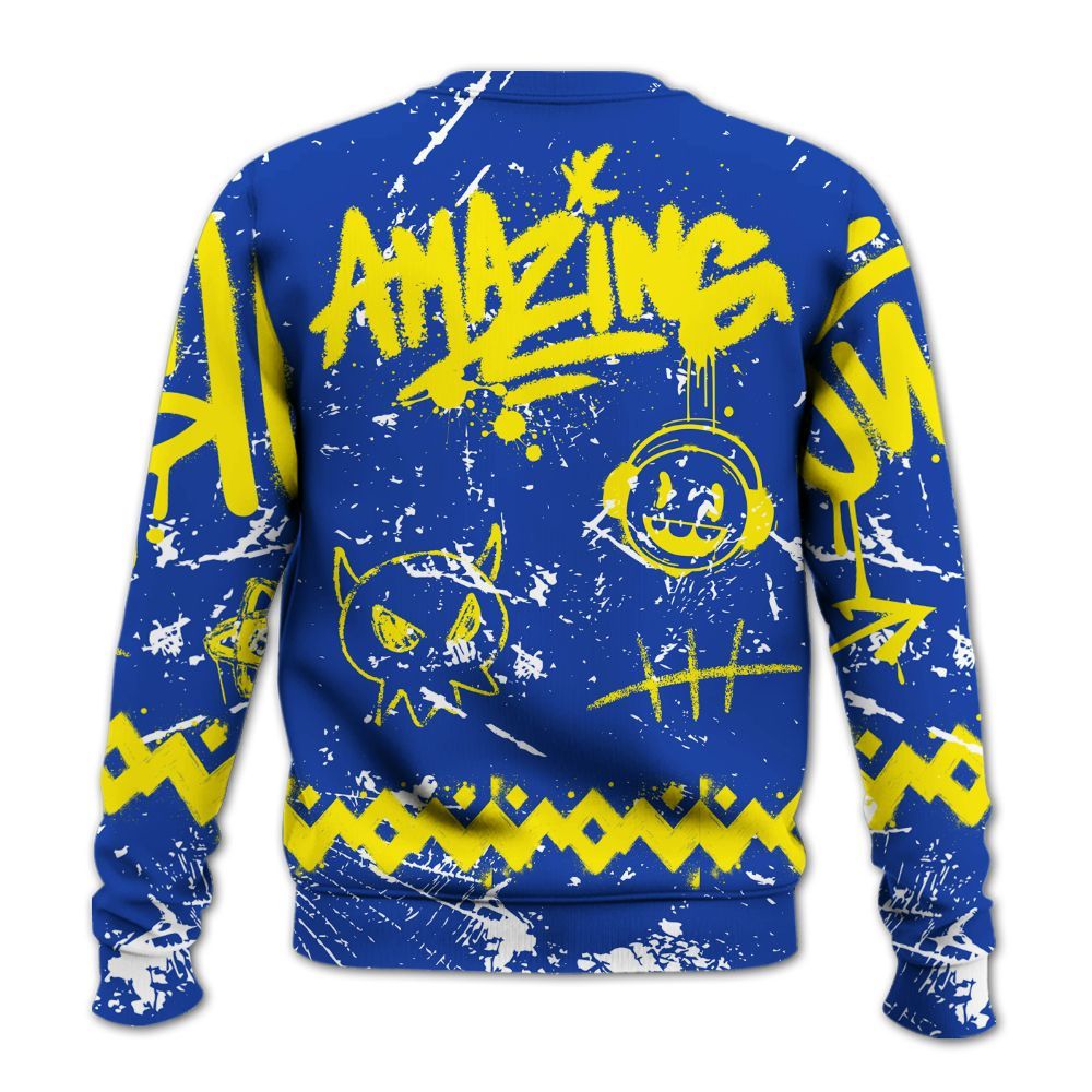 Sweatshirt To Match Laney 14s - Friday Sneaker Crayon All Over Print