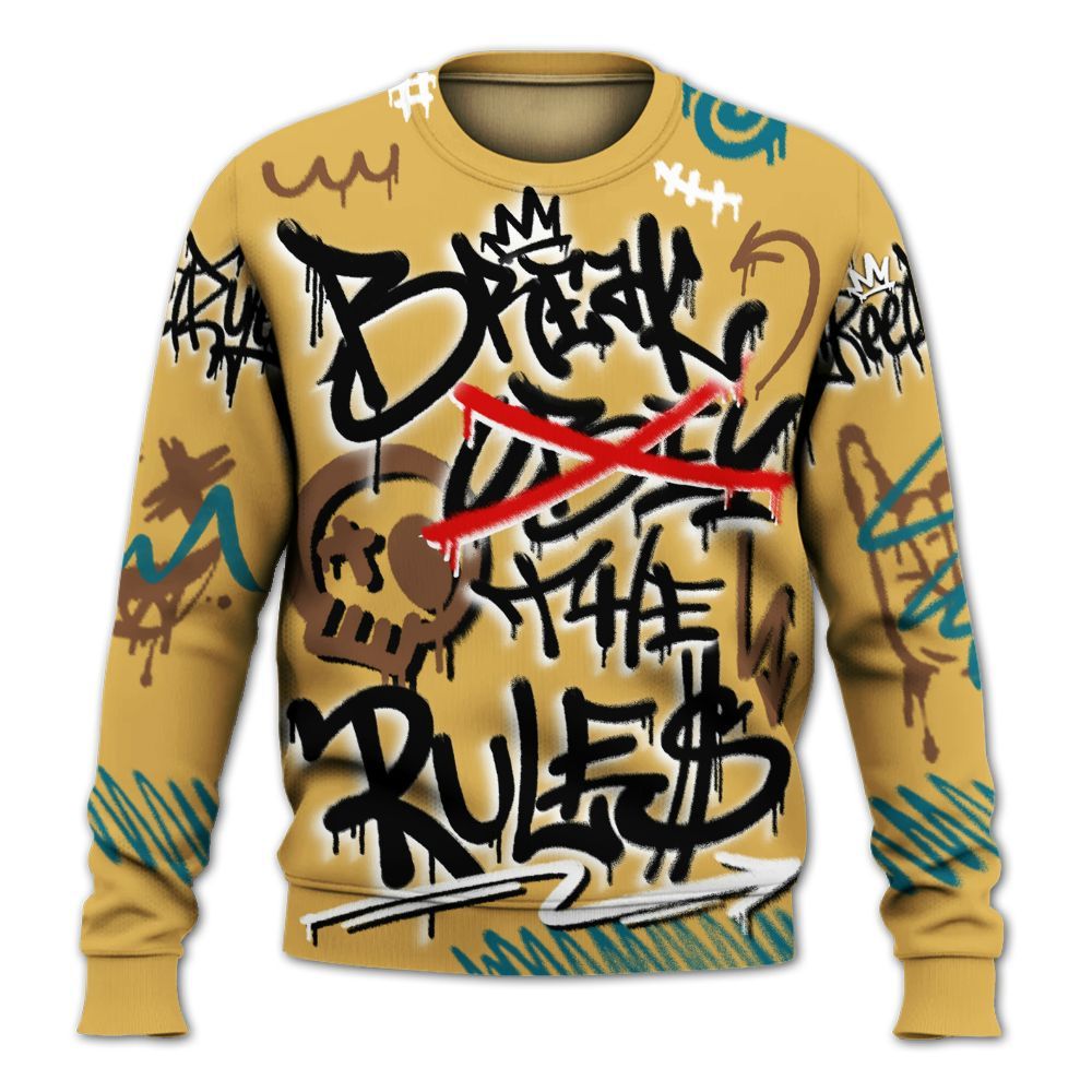 Sweatshirt To Match Retro Cacao Wow 4s - Break Rules Streetwear All Over Print