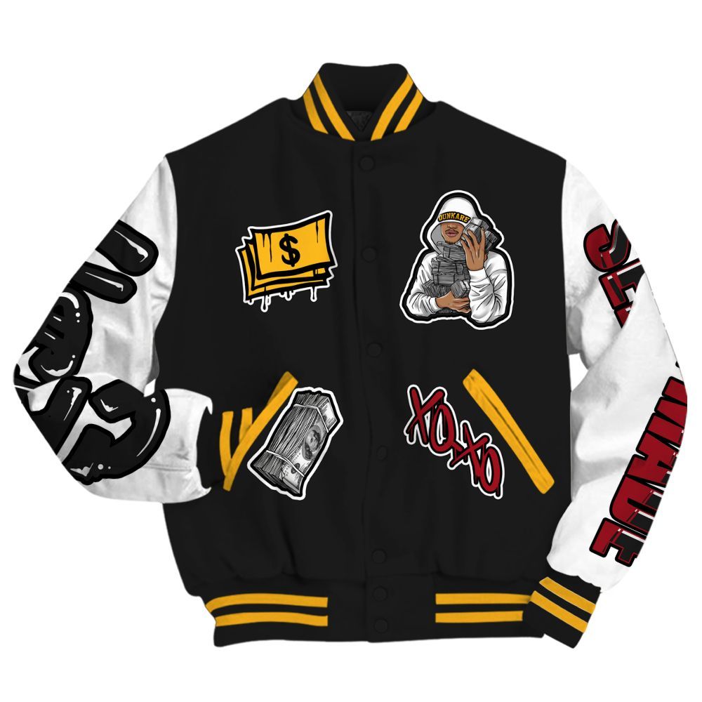 Varsity Jacket To Match White Taxi 12s - Selfmade Unique All Over Print