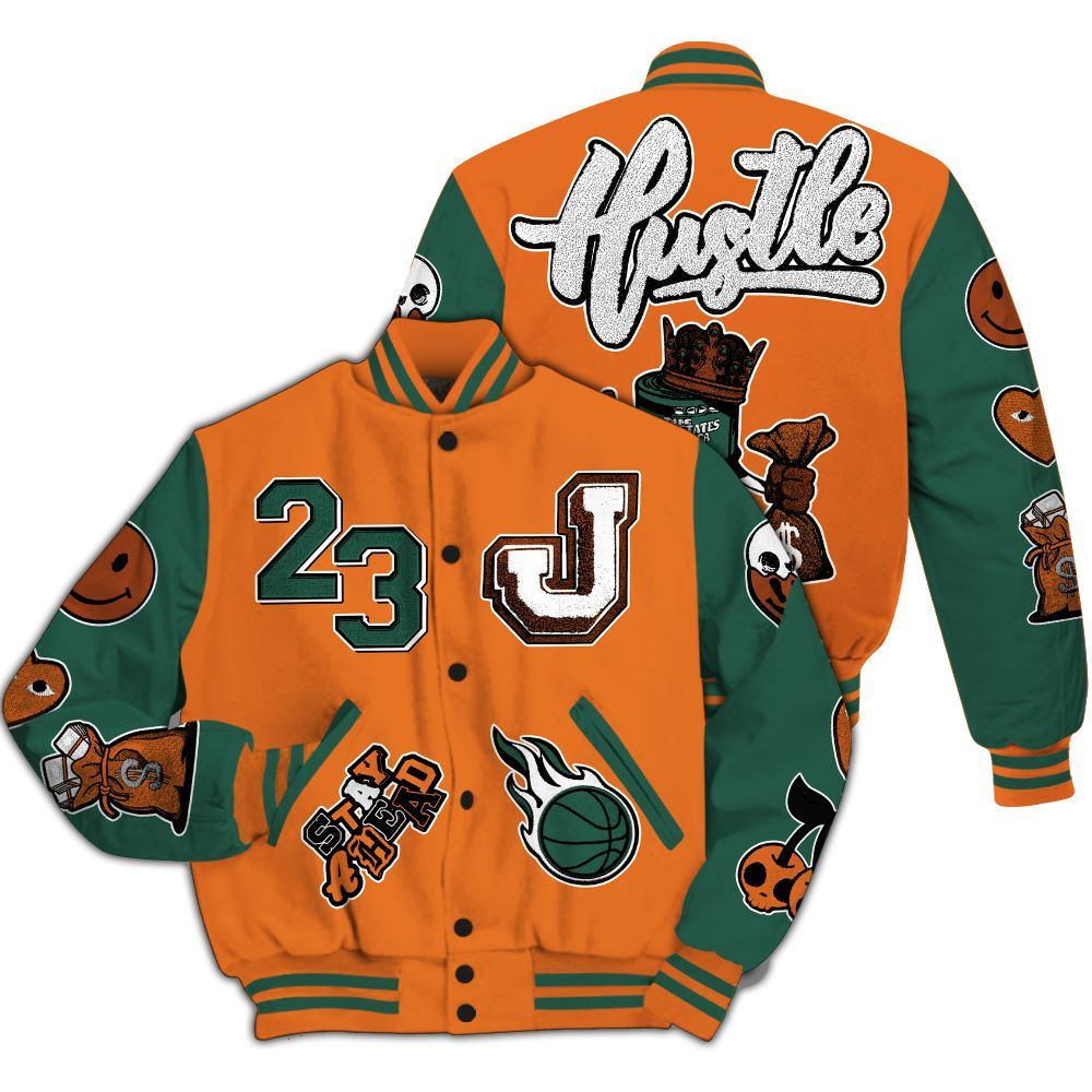 Varsity Jacket To Match Dunk Low Ceramic - Hustles Money Number 23 All Over Print