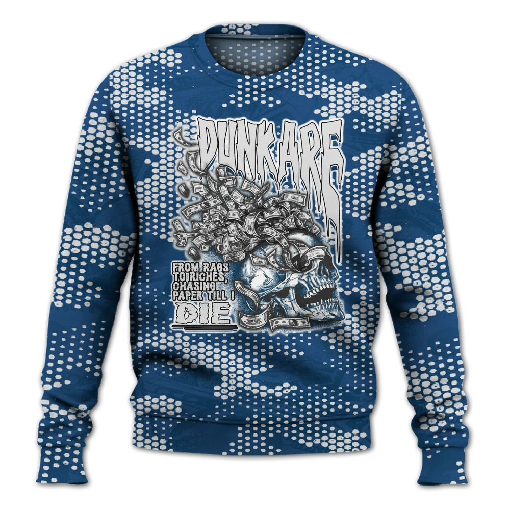 Sweatshirt To Match High OG Midnight Navy 1s - From Rags To Riches All Over Print