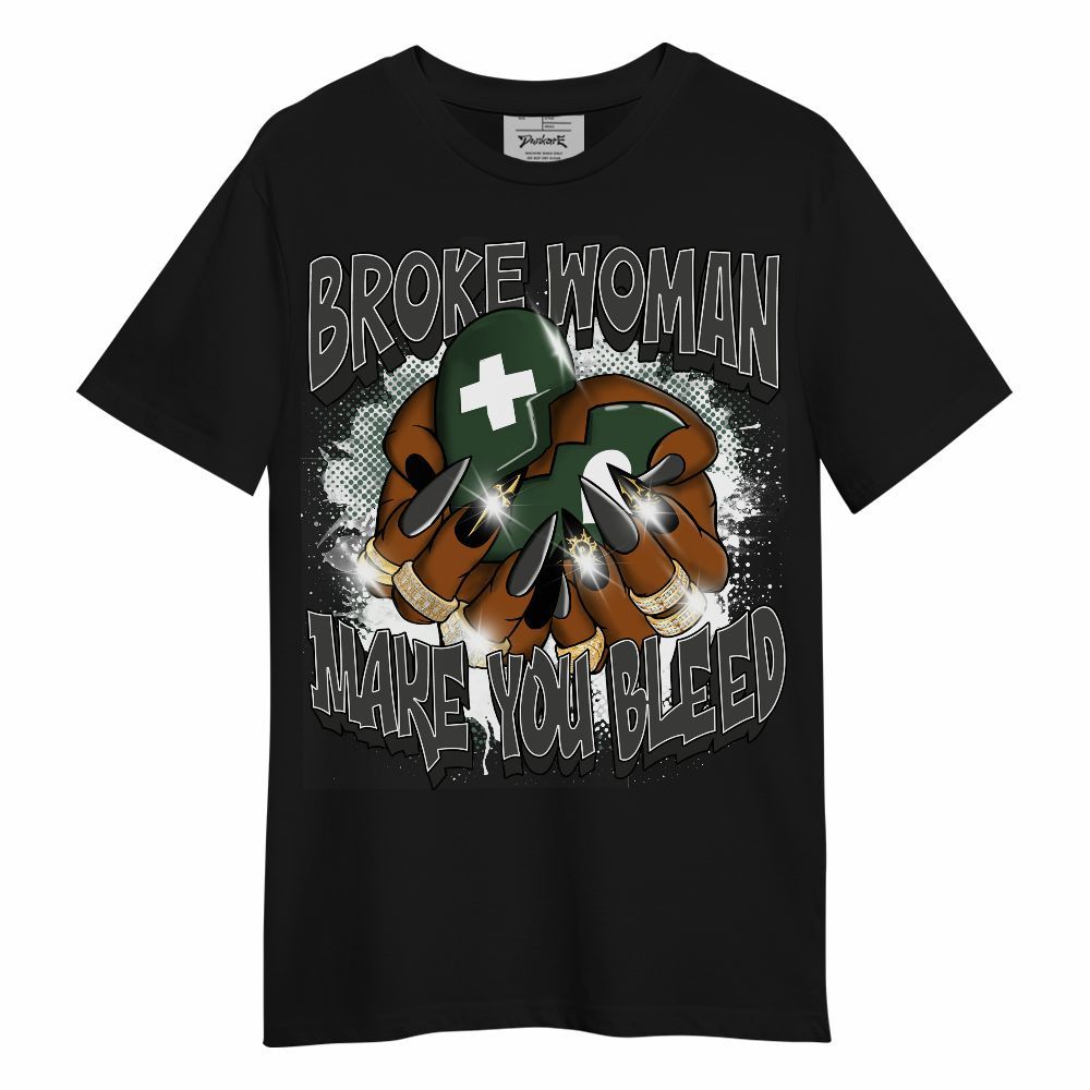 Shirt To Match Dunk Low Skateboards Black - Broke Woman Heart Retro Unisex Shirt