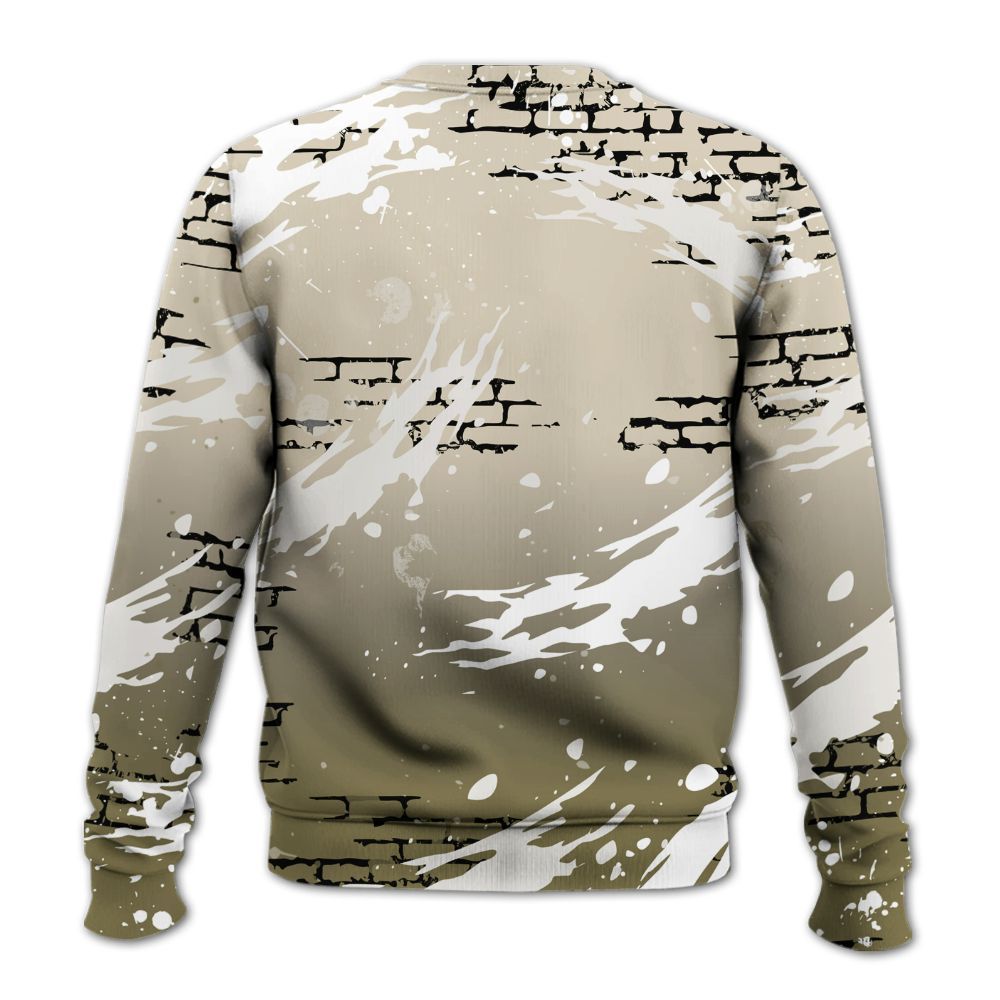 Sweatshirt To Match Sail Neutral Olive 6s - Values Of Loyalty Drip All Over Print
