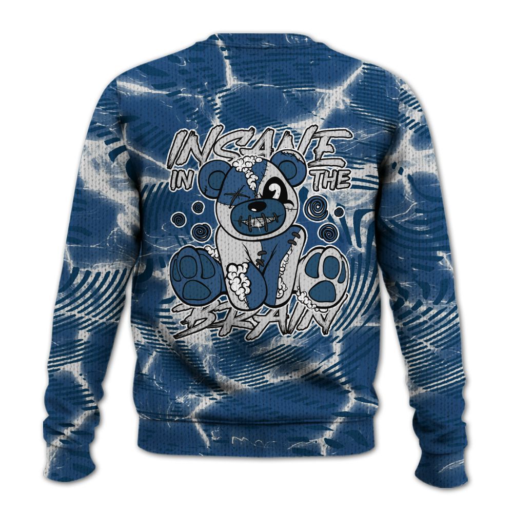 Knitted Sweater To Match High OG Midnight Navy 1s - Insanes Bear Fume