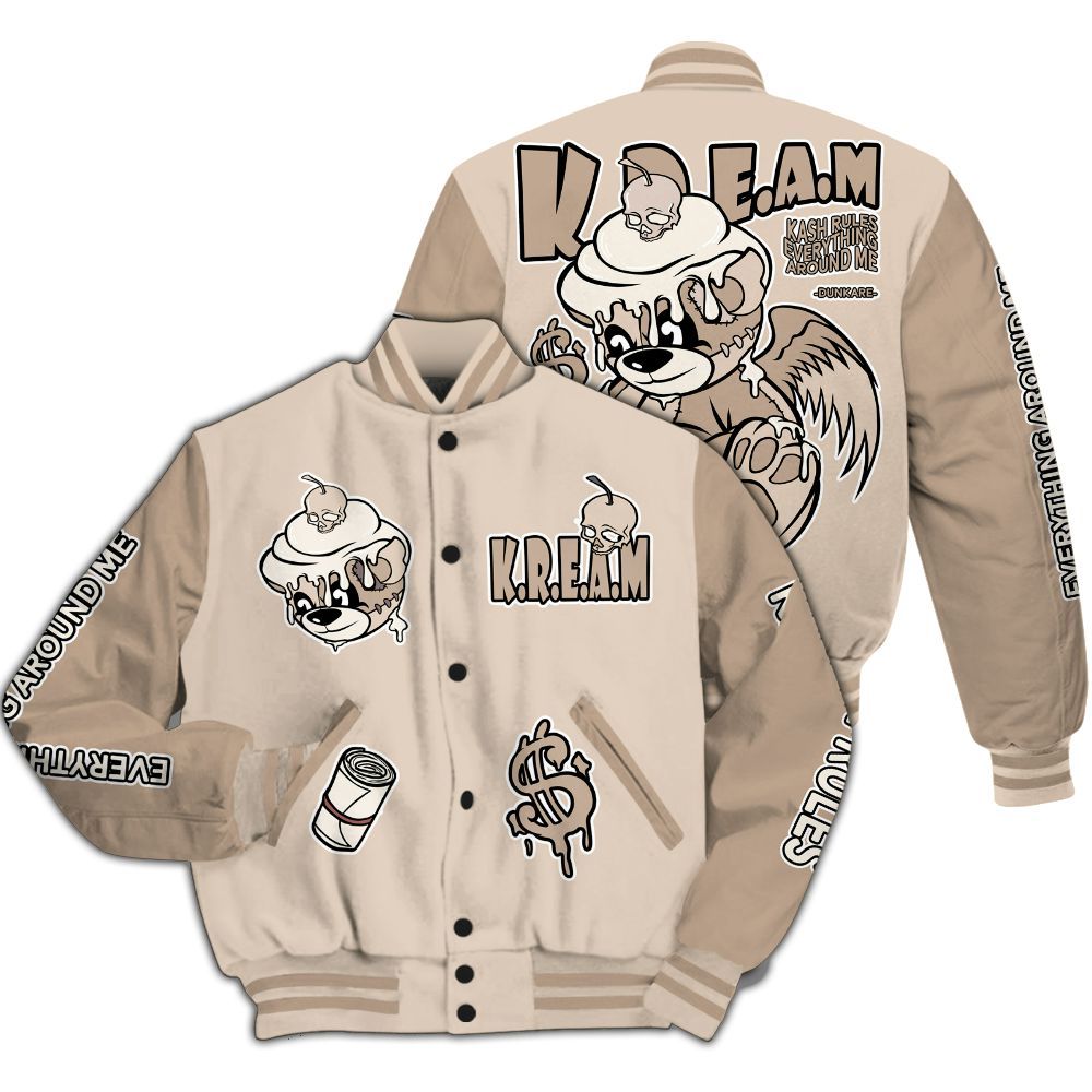Varsity Jacket To Match Untouchable And Moments Cream - Loot Bear All Over Print