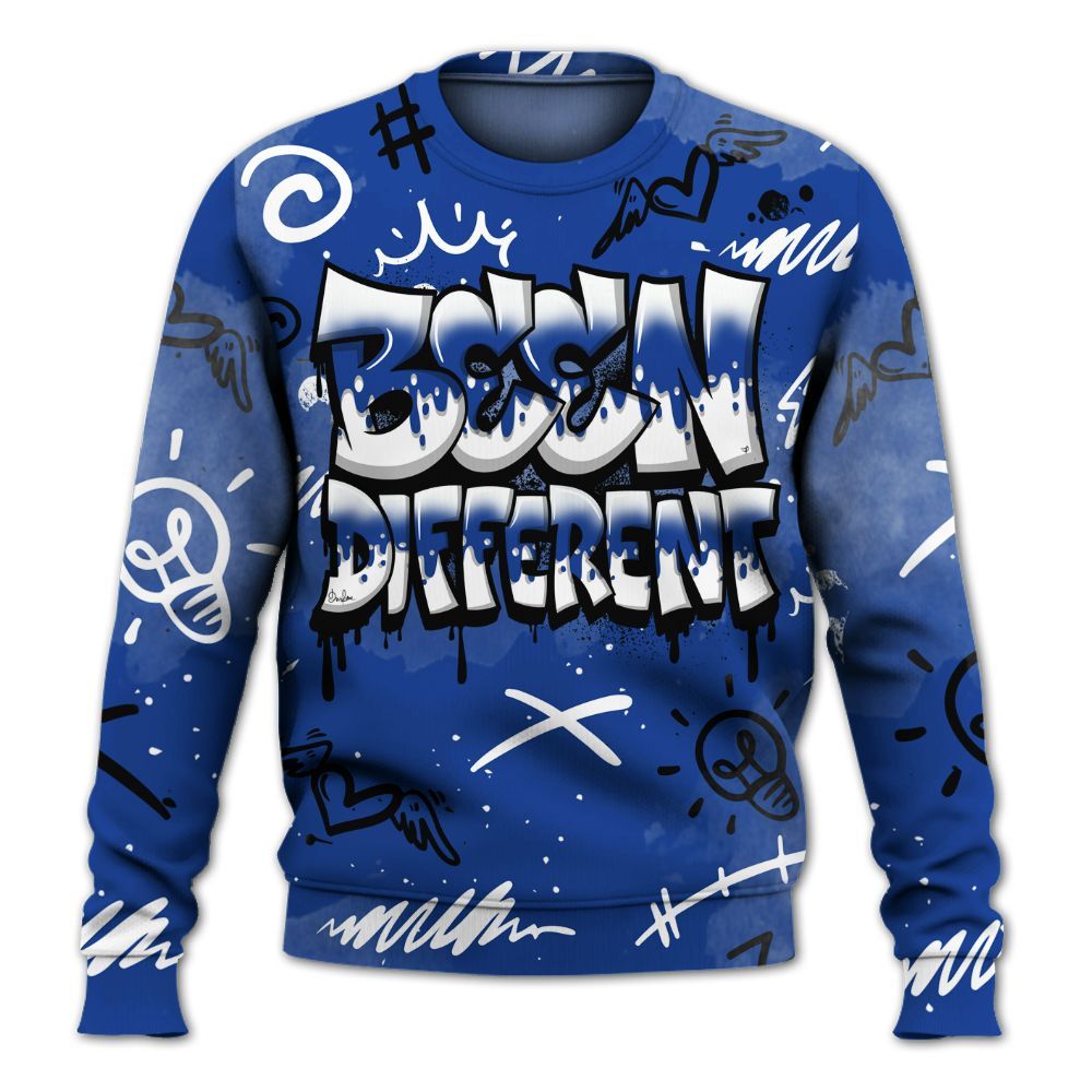 Sweatshirt To Match Air Foamposite One Royal - Drip Been Di2ferent All Over Print