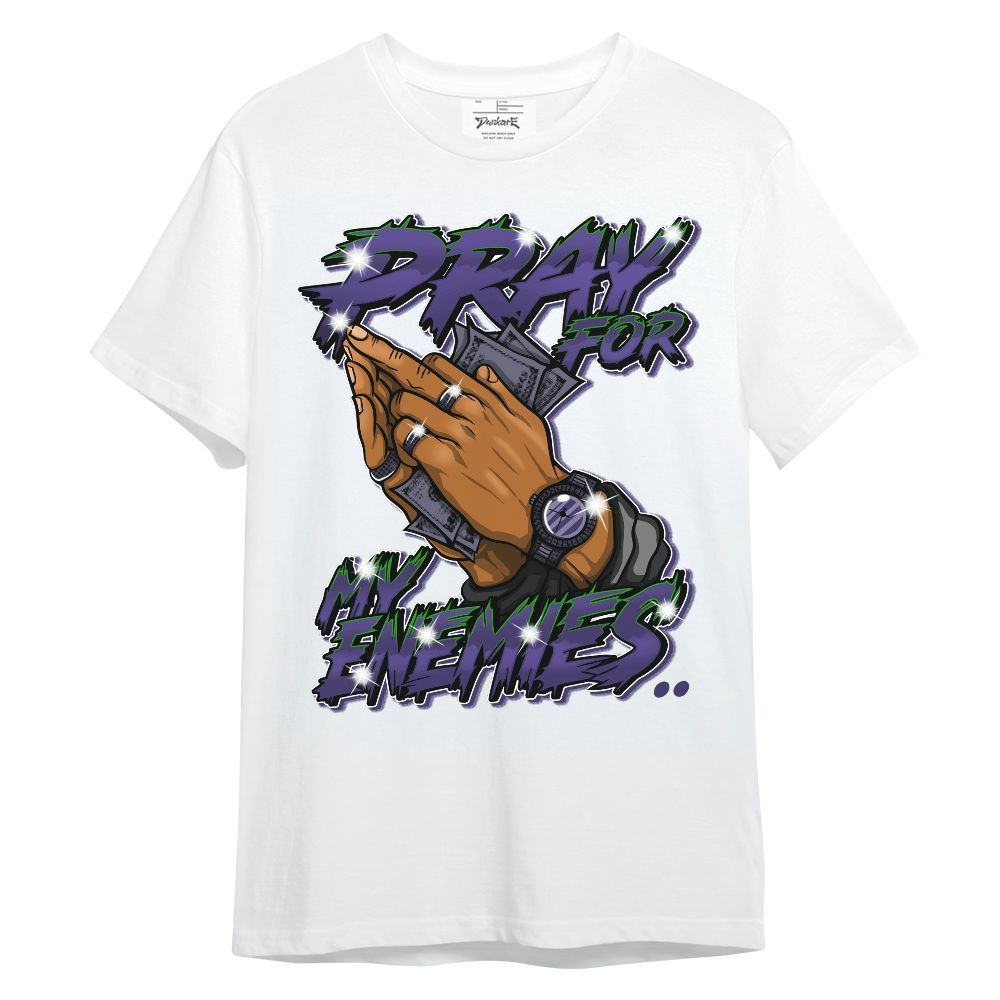 Shirt To Match Retro Court Purple 13s - Prayed For Enemies Graphic Unisex Shirt