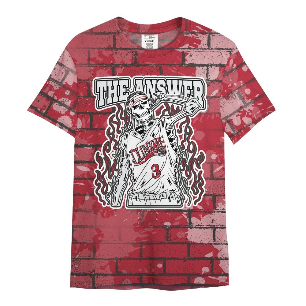 Shirt To Match Black Toe 14s - Allen Answer Skeleton Brick All Over Print