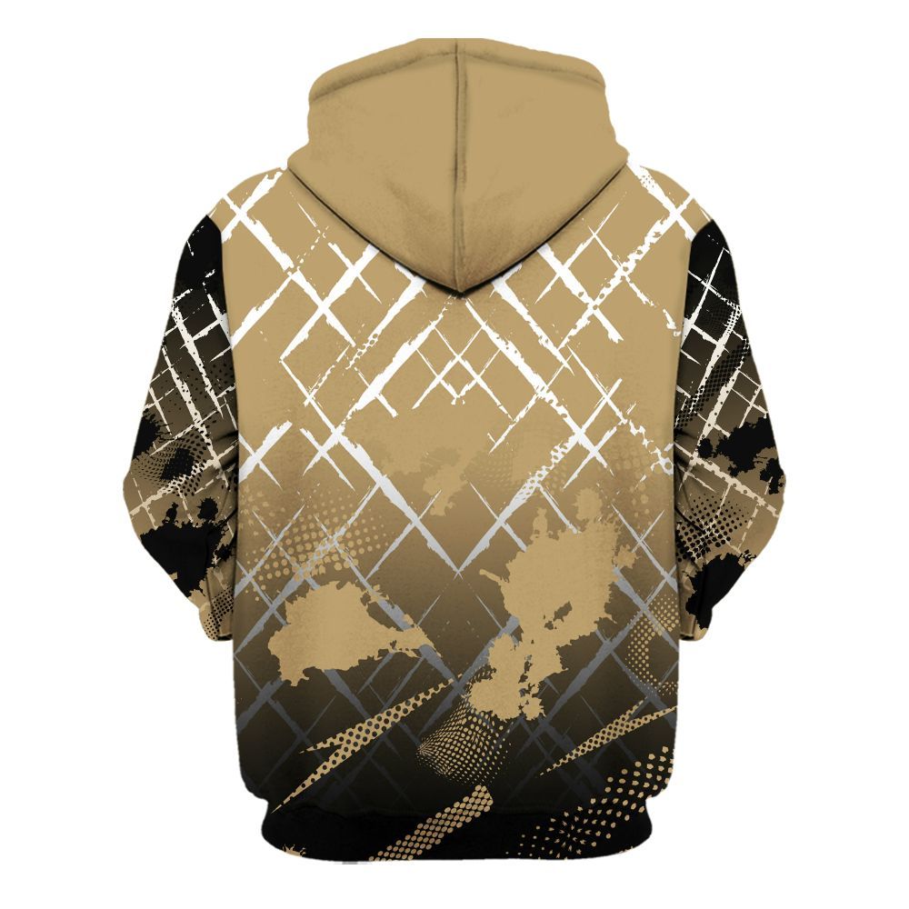 Hoodie To Match High OG Black Metallic Gold 1s - Halftone Stand Business Dripping All Over Print