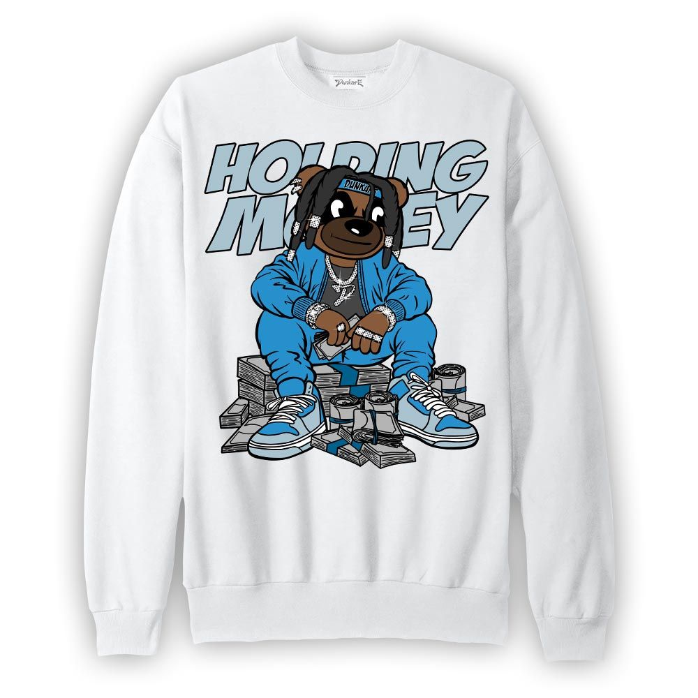 Sweatshirt To match Powder Blue 9s Sweatshirt - Possessing Moneys Bear Graphic