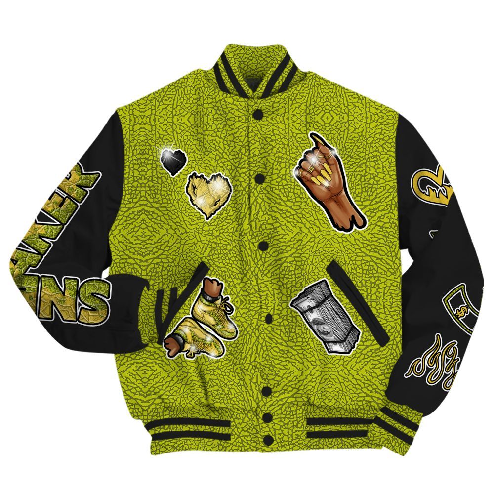 Varsity Jacket To Match Dunk Low QS Halloween Skull - Sneakerz Girlz All Over Print
